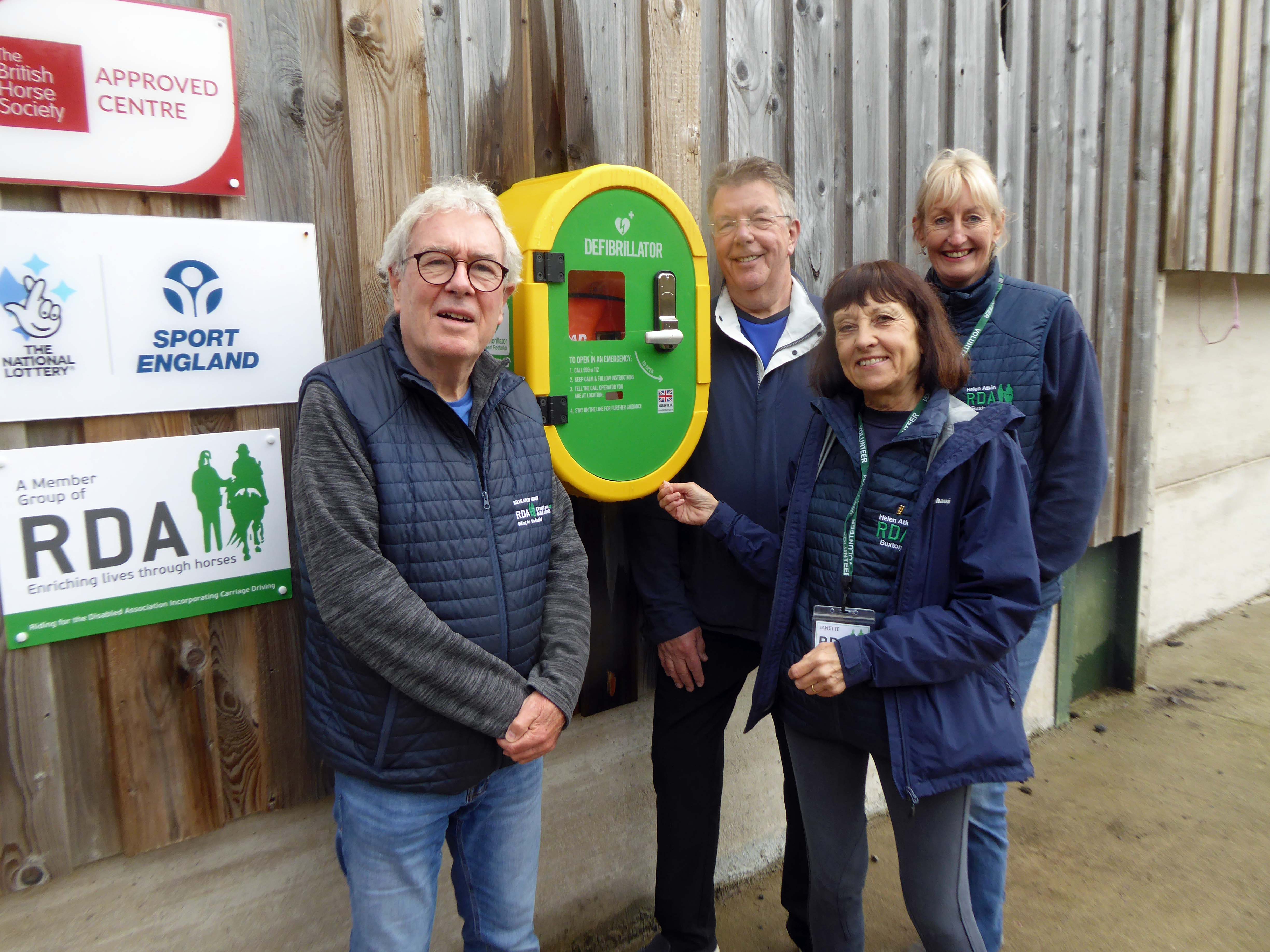 Defibrillator installed at Buxton Riding School
