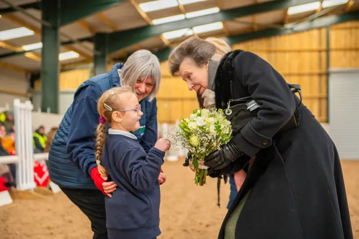Her Royal Highness The Princess Royal greeting members of the Helen Atkin RDA